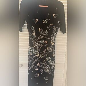 Floral Black Dress NWT